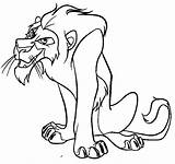 Lion Coloring King Pages Scar Simba Disney Drawings Drawing Frightening sketch template