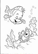 Mermaid Coloring Pages Little Disney Book Colouring Nemo sketch template