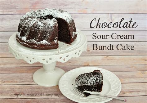 chocolate sour cream bundt cake recipe simple simon