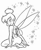 Coloring Bell Tinkerbell Tinker Printable Pages Topcoloringpages Easy sketch template