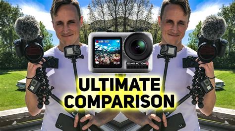 dji osmo action comparison  gh iphone  rxv gopro wind test youtube