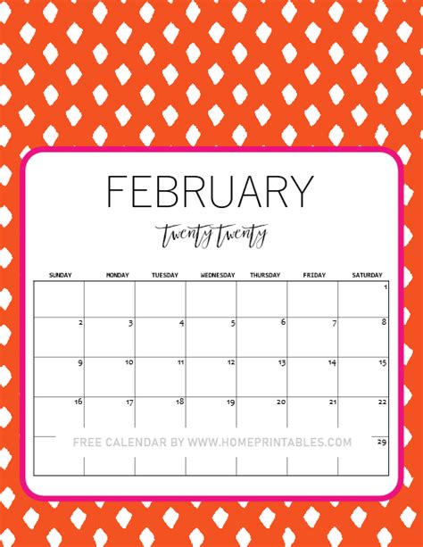 printable february calendar home printables