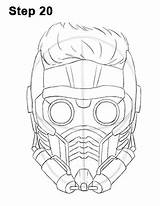 Mask Guardians Starlord sketch template