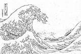 Coloring Wave Pages Hokusai Waves Great Colouring Kanagawa Off Famous Coloriage Kids Imprimer Printable Pro Flickr Culture Nature sketch template