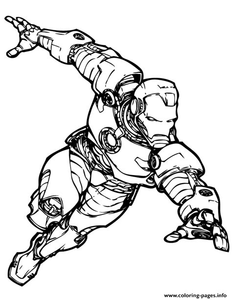 marvel comics iron man coloring pages printable