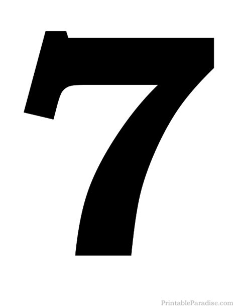 printable solid black number  silhouette number  printable numbers