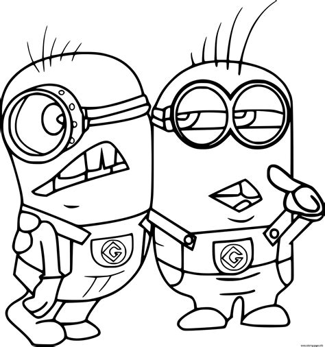 carl  phil minions coloring page printable