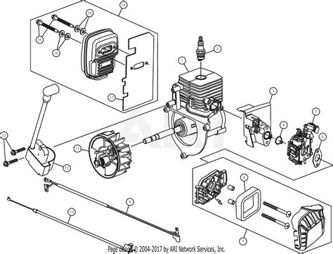 troy bilt tb asms parts diagram  engine assembly