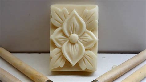 soap carving flower easy step  steptutorial youtube