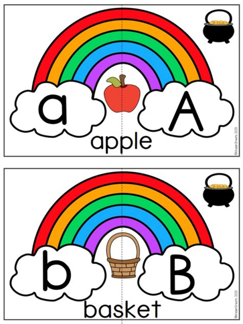 st patricks day alphabet matching puzzles   teachers