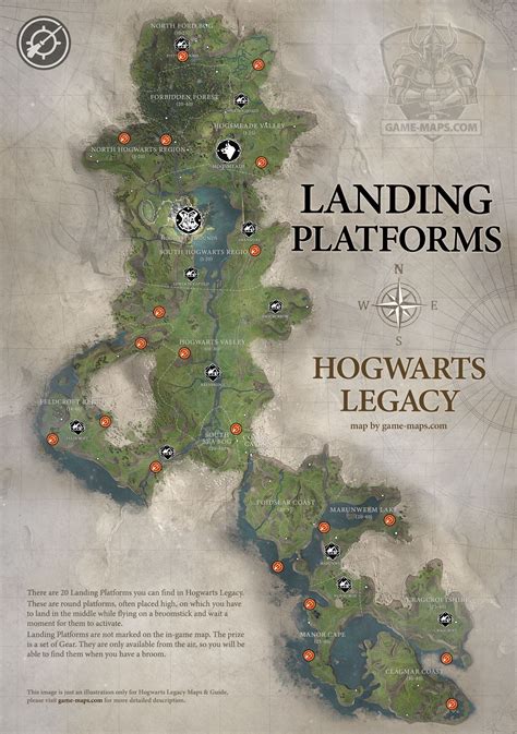 landing platforms  hogwarts legacy