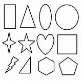 Shapes Coloring Clipart 2d Geometric Basic Shape Simple Pages Printable Clip Kids Cliparts Cool sketch template