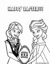 Elsa Anna Easter Coloring Pages Egg Sisters Printable sketch template