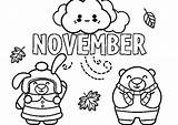 Coloring November Pages Printable Getcolorings sketch template