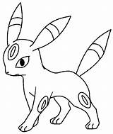 Coloring Umbreon Pokemon Pages Print Coloringhome Popular sketch template