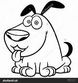 Vector Coloring Dog Cartoon Book Illustration Hund Gemerkt Von Shutterstock sketch template