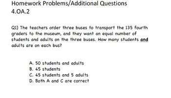 common core math additive  multiplicative comparison oaa