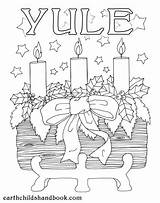Yule Pagan Solstice Wiccan sketch template