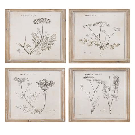 studio wall art wood framed vintage reproduction botanical print