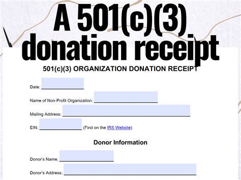 donation receipt  donation receipt template