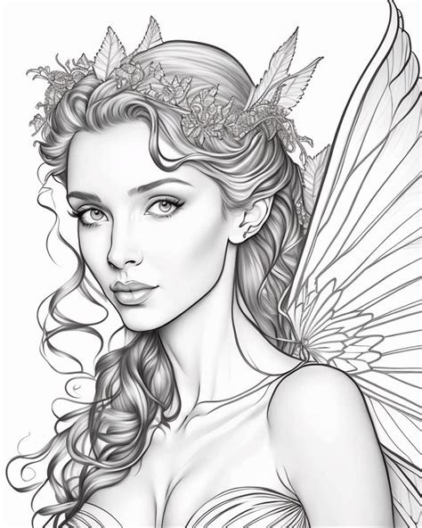 printable realistic fairy coloring pages  fairy  color  xxx hot girl