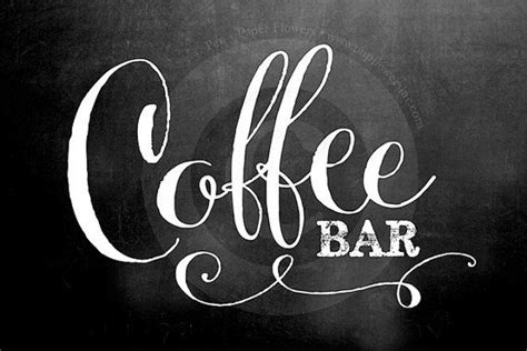 coffee bar sign 2 sizes and labels set 2 styles