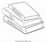 Libros Cuadernos Abiertos Libri Malvorlage Colorea Misti Bucher sketch template