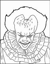 Coloring Pennywise sketch template