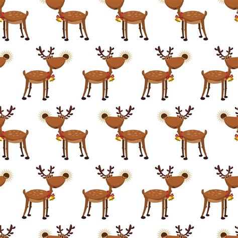 premium vector christmas reindeer seamless pattern