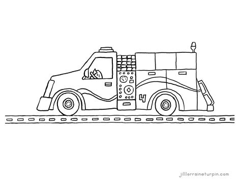 printable fire truck coloring pages    fire truck