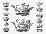 Crowns Crown Queen Drawing Tattoo Drawings King Tattoos Freevector Vector Detailed Drawn Royal Graphics Cliparts Designs Queens Headwear Diamonds Decorated sketch template