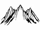 Mountain Clipart Clip Coloring Library sketch template