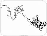 Tigger Coloring Pages Disneyclips Carried Kite Away Funstuff sketch template