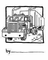 Wheeler Mack Semi Peterbilt Kenworth Camin Camion Coloriage Grabado Láser Truc Mcqueen Rayo sketch template