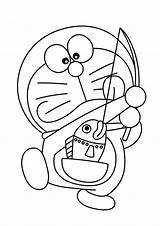 Doraemon Mewarnai sketch template