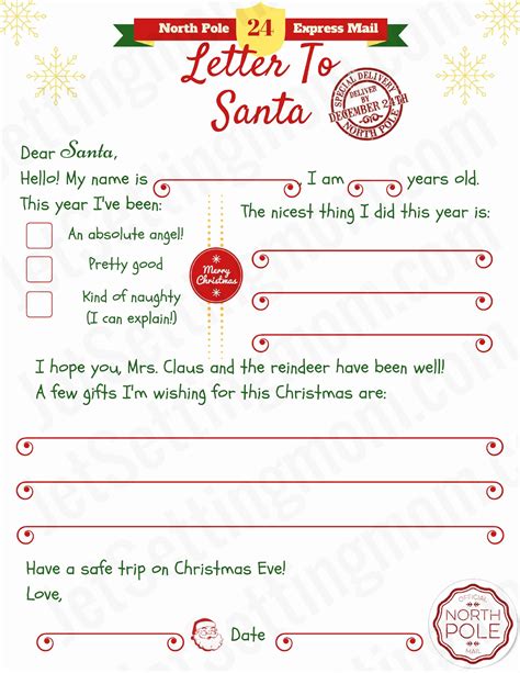 letter  north pole template     printprintable
