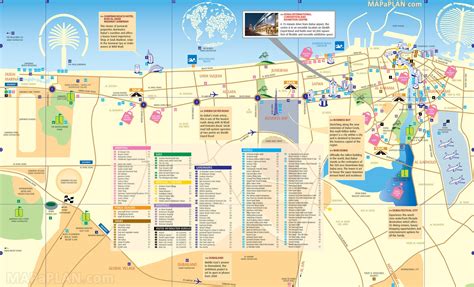 dubai tourist map tourist map  dubai united arab emirates