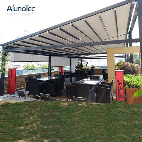 hot item motorized outdoor gazebo retractable roof shading awnings retractable awning