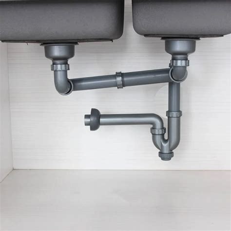 talea double kitchen sink drainer sink drain pipe rear position drainage system sink basin drain