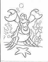 Coloring Pages Mermaid Little Sebastian Crab Disney Ariel Arielle Colouring Sketch Ausmalbilder Descendants Mal Kids Para Color Colorear Die Character sketch template