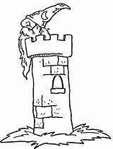 Zauberer Burg Kleurplaten Ausmalbild Ausmalbilder Kasteel Wizard Tovenaar Kleurplaat Kategorien sketch template