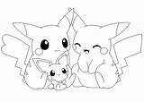 Pichu Pokémon sketch template