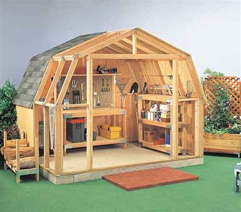 diy gambrel roof   learn diy building shed