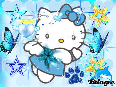 kitty angel  light blue kitty  kitty cat gif