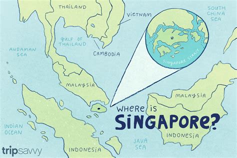 singapore located   world map