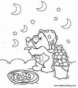 Coloring Pages Moons Bear Build Stars Printable Adults Kids sketch template