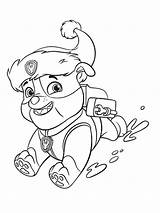 Rubble Paw Patrol Coloring Pages Printable Mycoloring sketch template