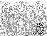 Cuss Asshole Thun sketch template