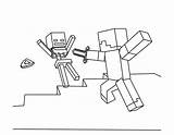 Coloring Pages Minecraft Steve Color Printable Getcolorings sketch template