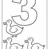 Number Coloring Pages Printable Three Color Numbers Print Kids Worksheets Getcolorings Preschool Vector Getdrawings sketch template